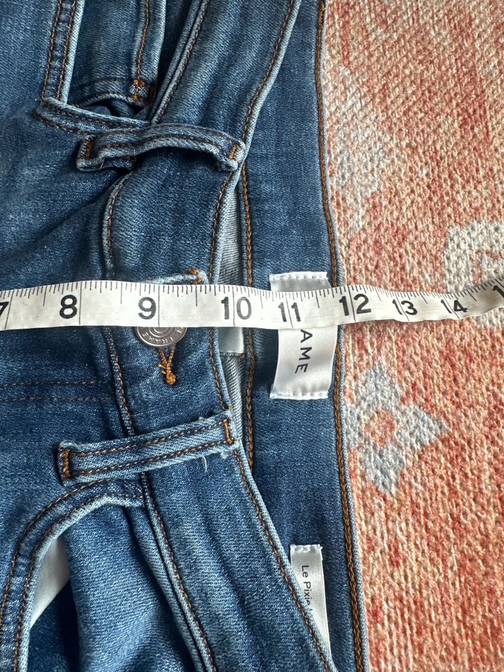 FRAME denim Le Pixie High Flare Bestia wash LPXHF801 size 25 medium wash - Picture 7 of 10